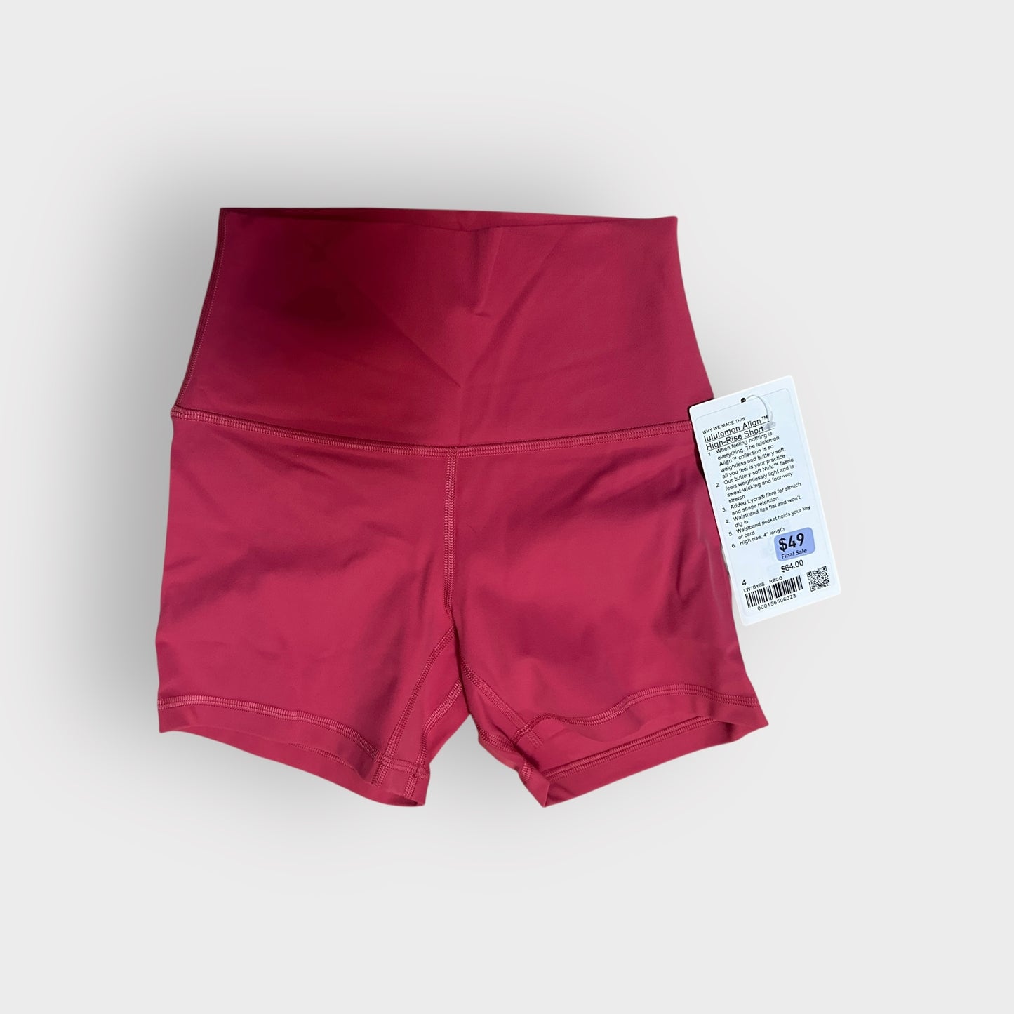 Align Biker Shorts HR 4" Raspberry Coulis