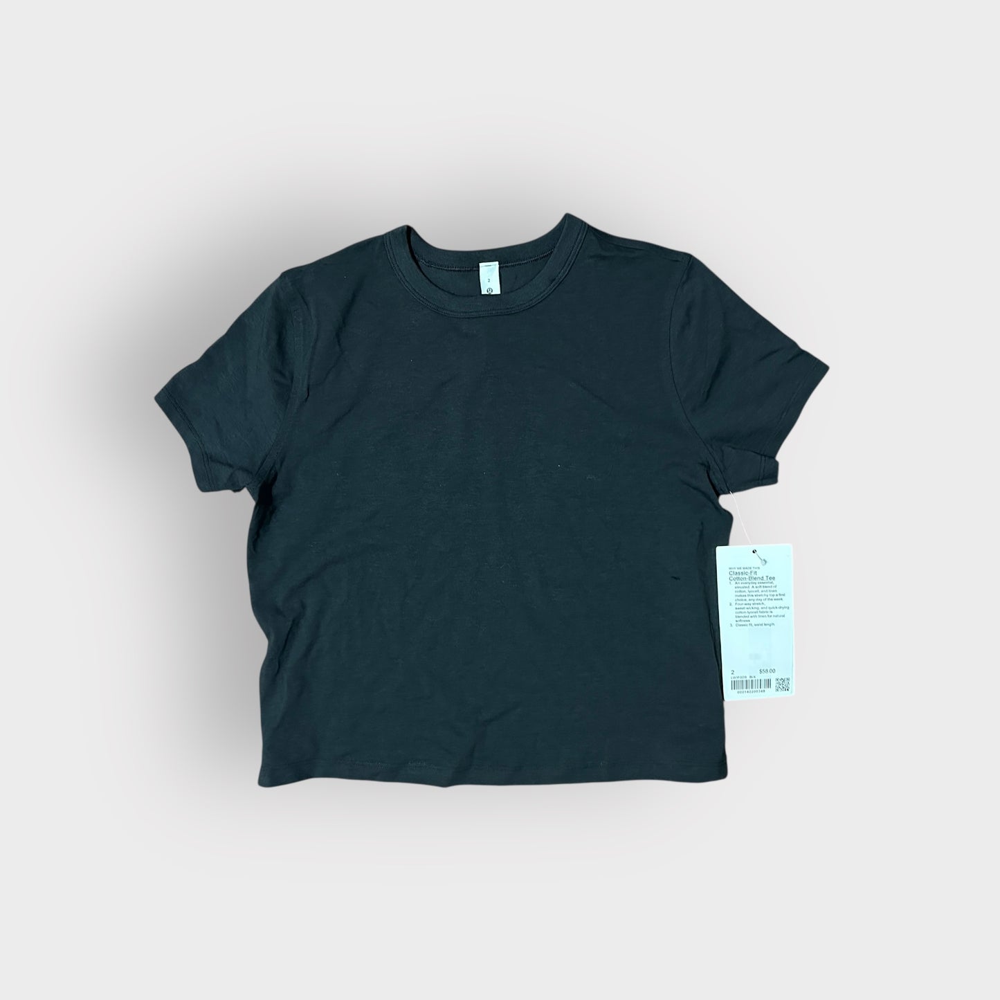Classic Fit Cotton Blend Tee Black