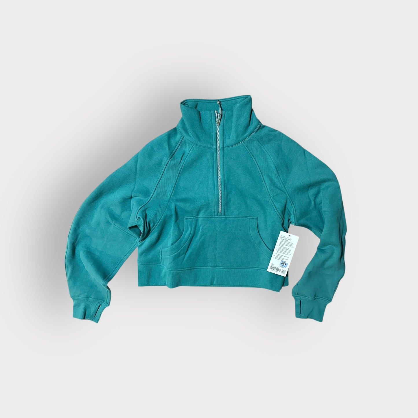 Scuba Oversized Funnel Neck Teal Lagoon