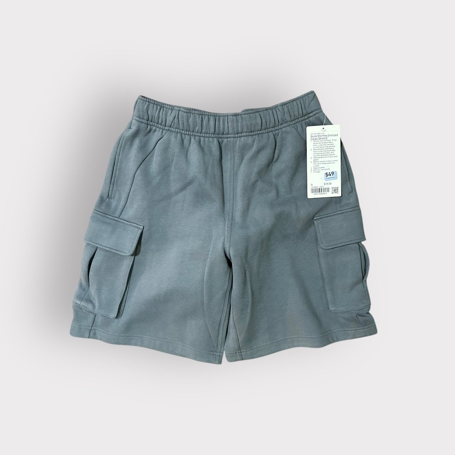 Scuba Mid Rise Oversized Cargo Short 9" Solar Gray