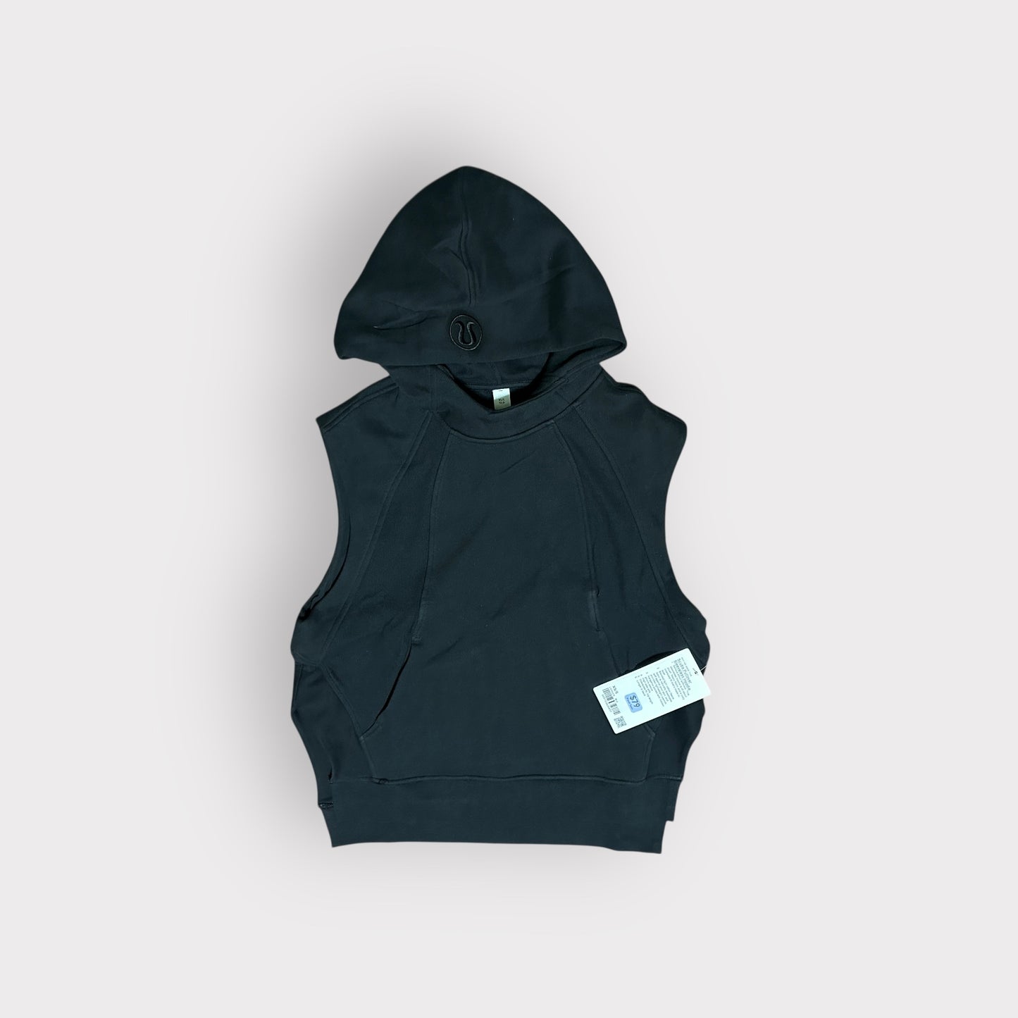 Scuba Pullover Sleeveless Hoodie Black
