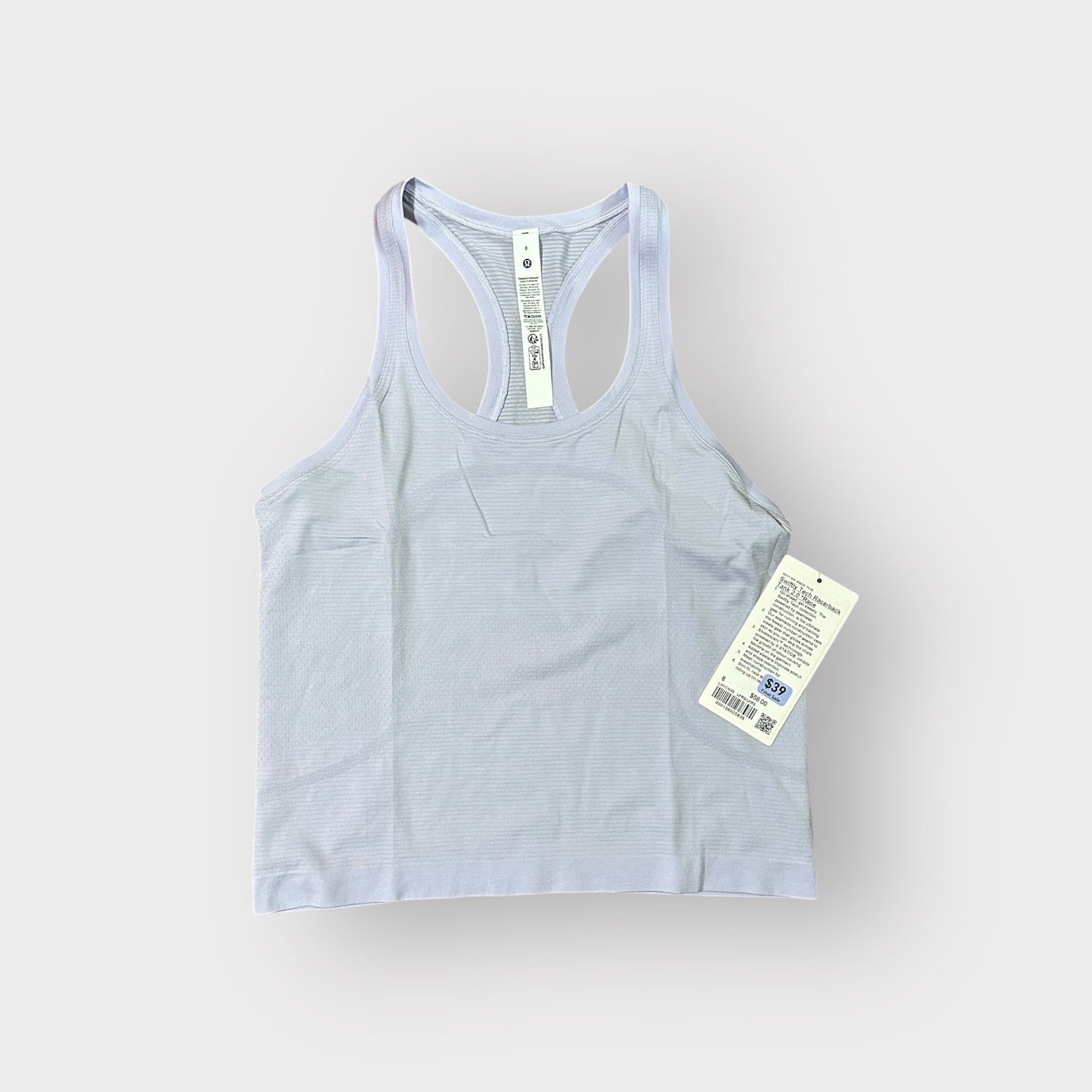 Swiftly Tech Racerback Tank 2.0 Race Length Lavender Frost
