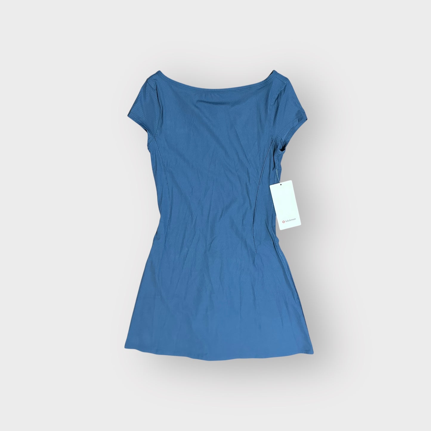 All Aligned Ribbed Mini Dress Blue Twill