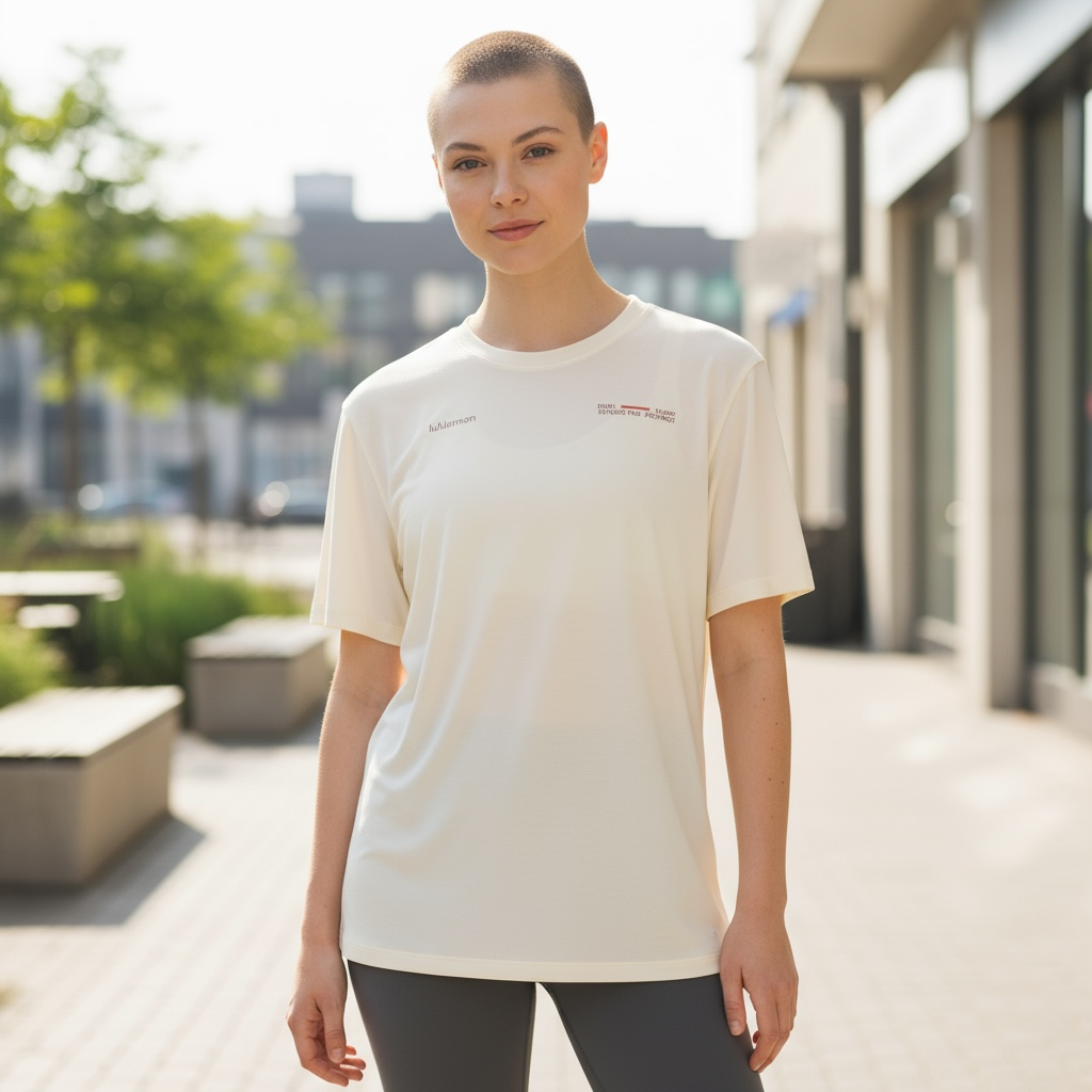 Jersey Training Short Sleeve Graphic Light Ivory