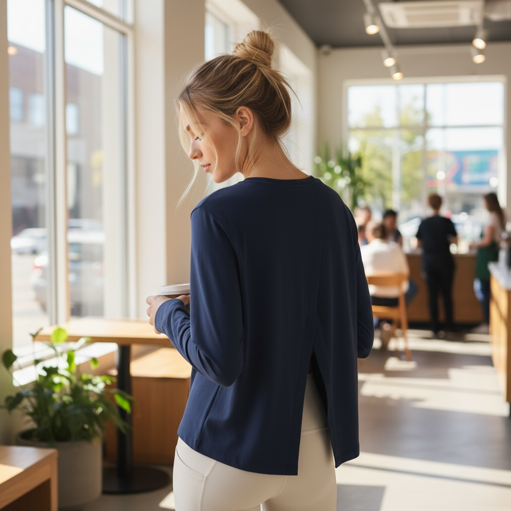 Pace Crush Cross Back UVP Graphic Long Sleeve Club Blue