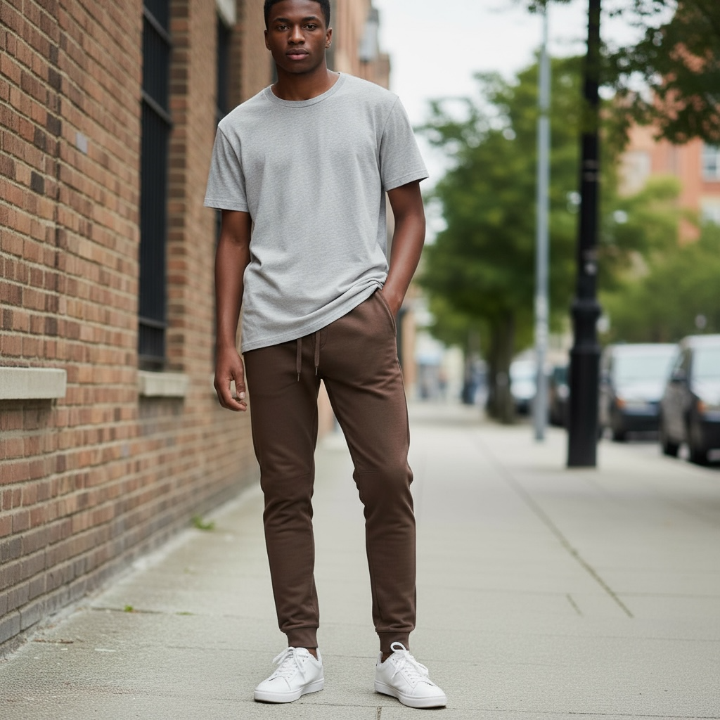 City Sweat Jogger "Shorter Dark Mocha