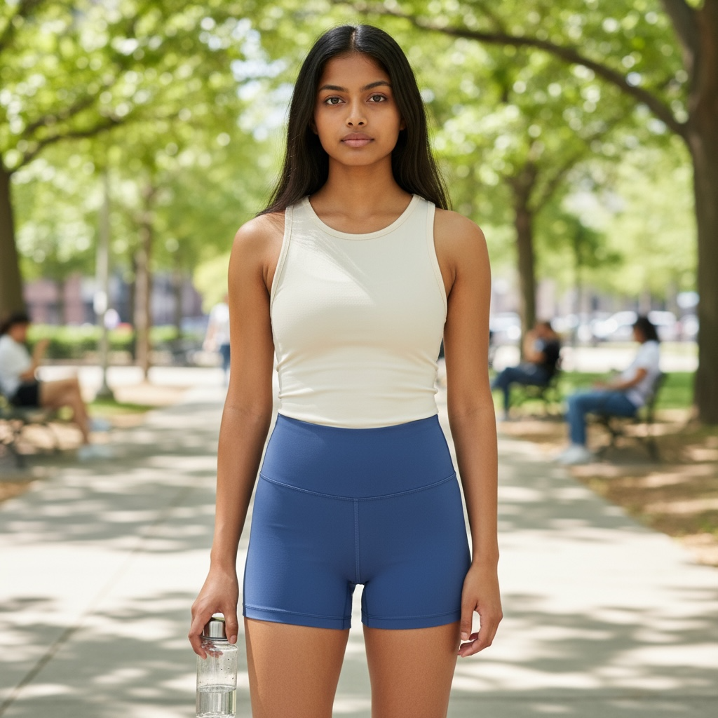 Align Biker Shorts HR 4" Oasis Blue