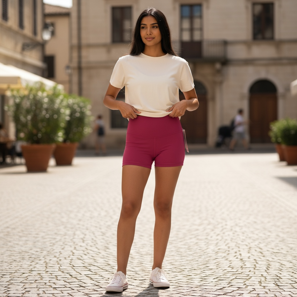 Align Biker Shorts HR 4" Raspberry Coulis