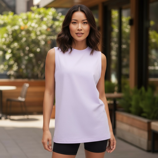 All Yours Organic Cotton Tank Lavender Frost