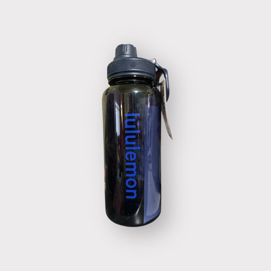 lululemon navy blue plastic water bottle
