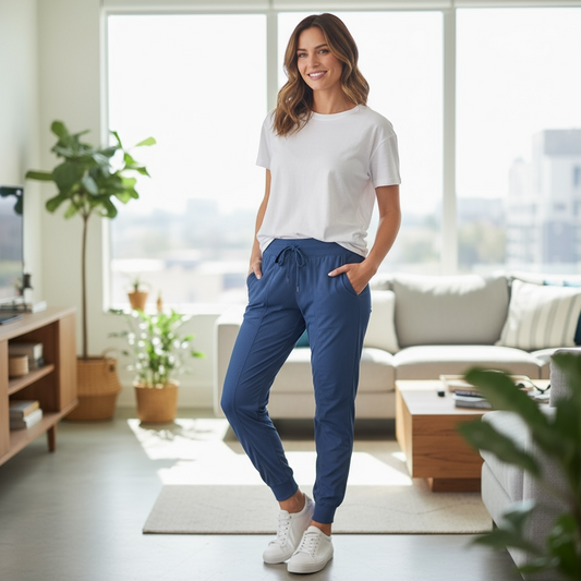 Dance Studio Mid Rise Jogger Blue Twill