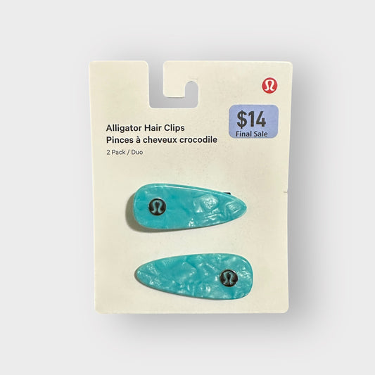 lululemon turquoise alligator hair clips