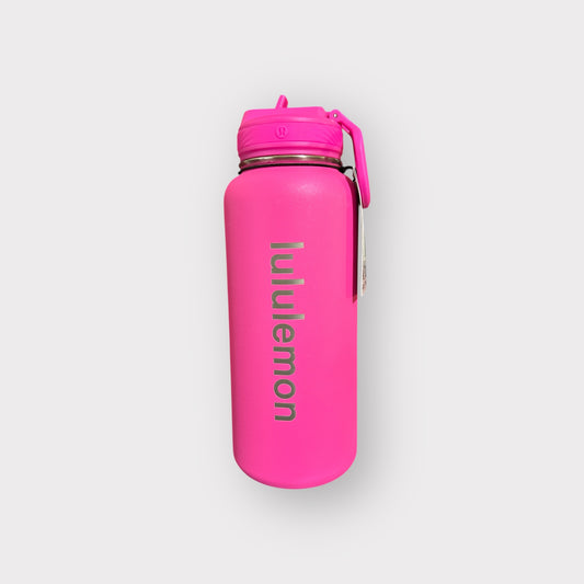 lululemon 32oz water bottle pow pink straw lid