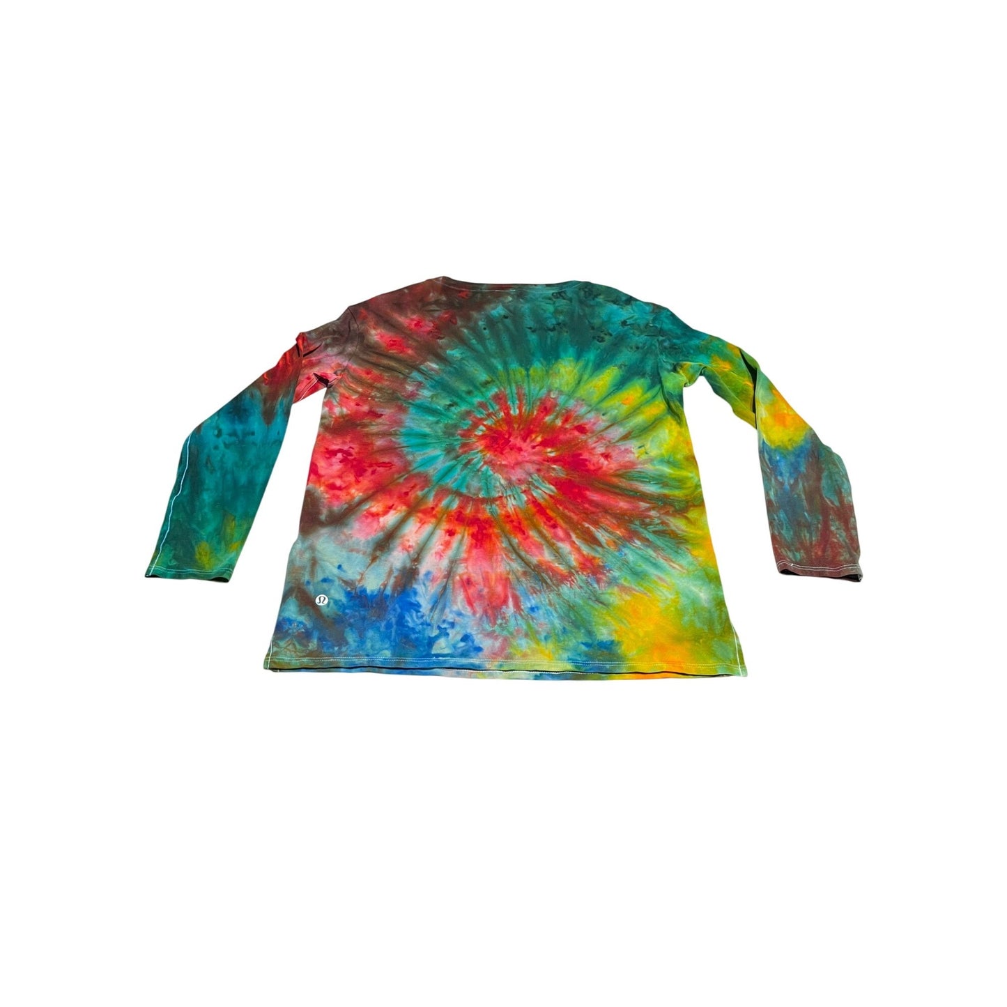 Lululemon Hand-Dyed Tie Dye Relaxed Boatneck Long Sleeve Spiral Shirt Multicolor NWT Cotton Unisex Size 4