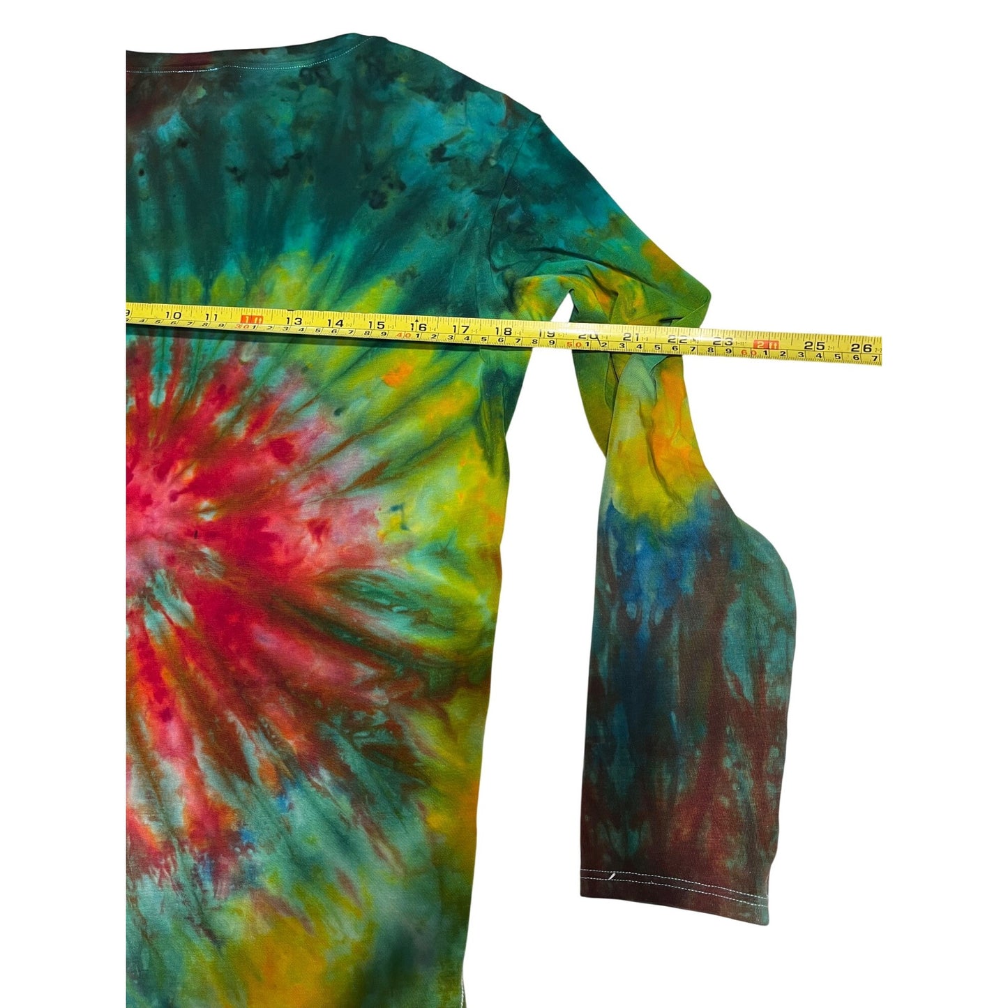 Lululemon Hand-Dyed Tie Dye Relaxed Boatneck Long Sleeve Spiral Shirt Multicolor NWT Cotton Unisex Size 4