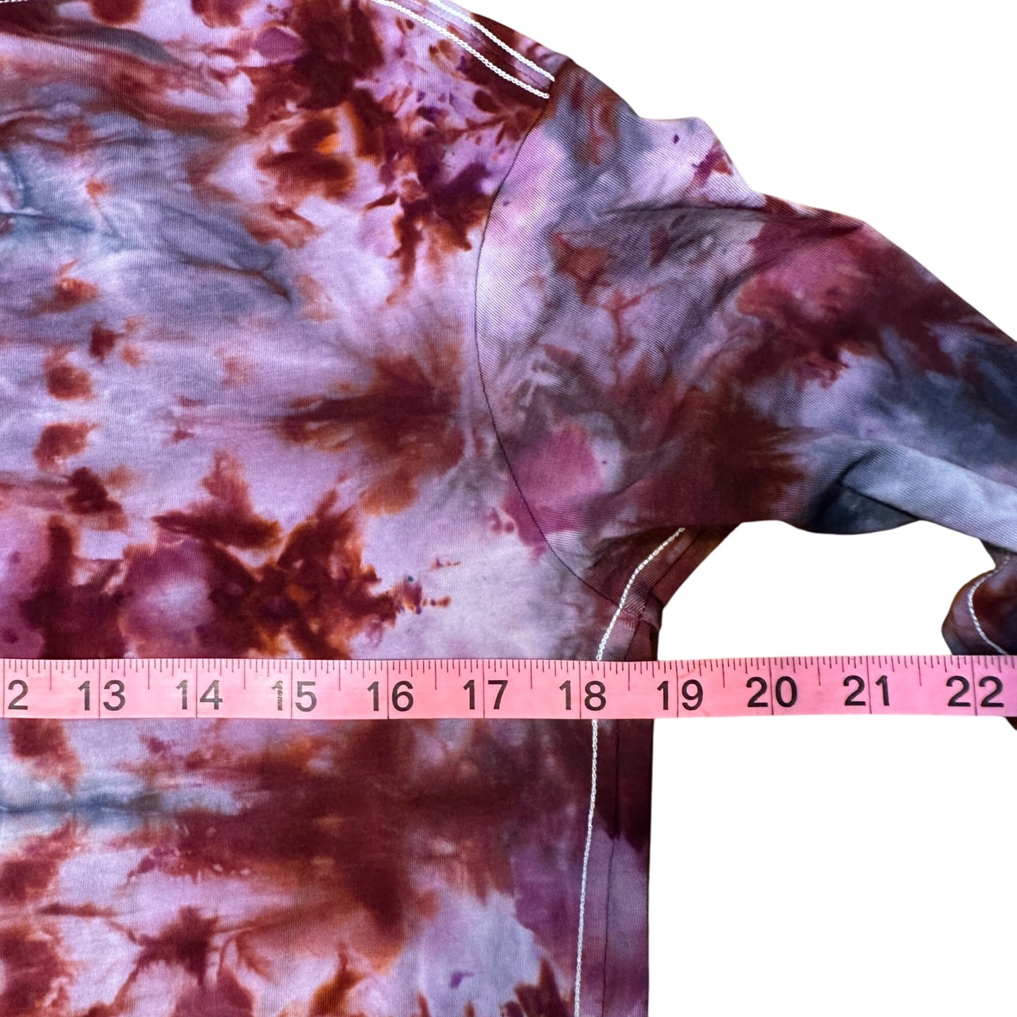 Tie Dye Lululemon Relaxed Boatneck Long Sleeve Size 4 Blue Red OOAK