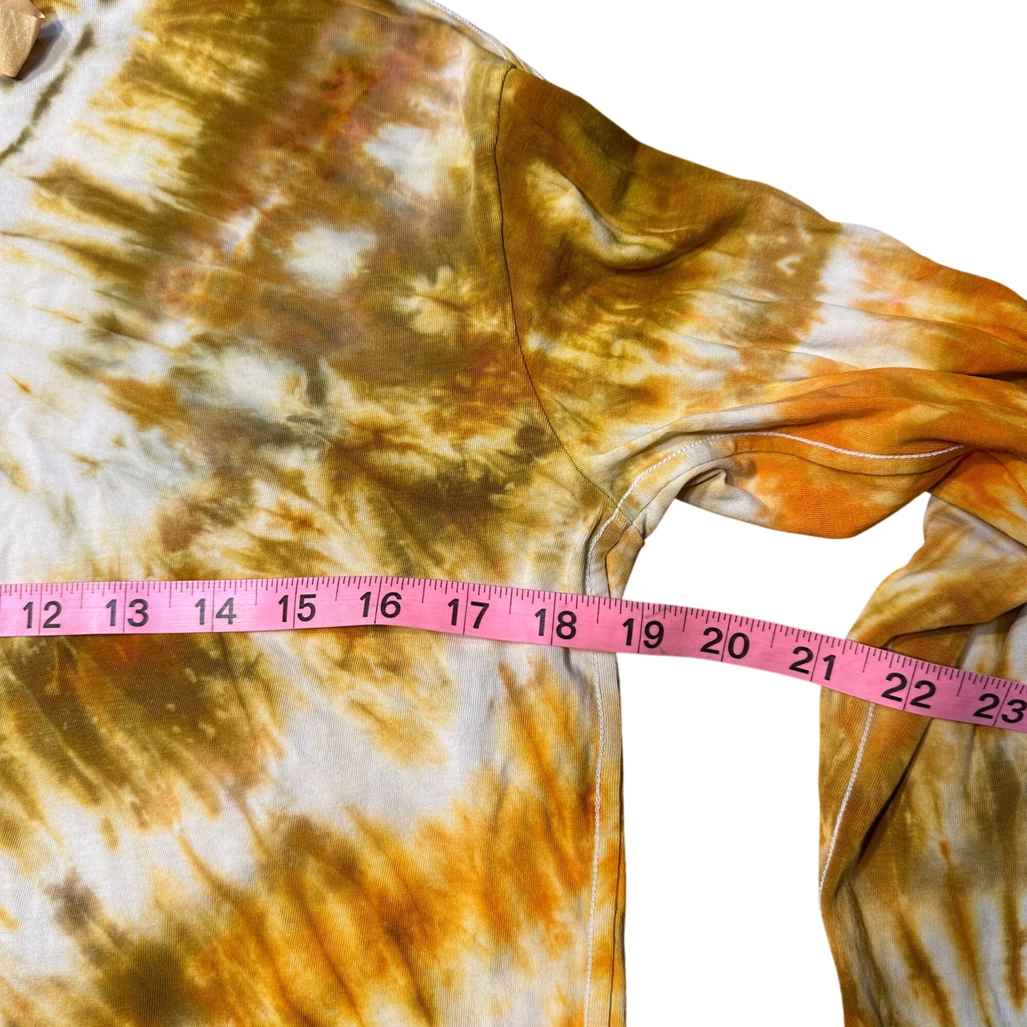 Lululemon Tie Dye Boatneck Long Sleeve Size 4 Pima Cotton Fall Orange Brown